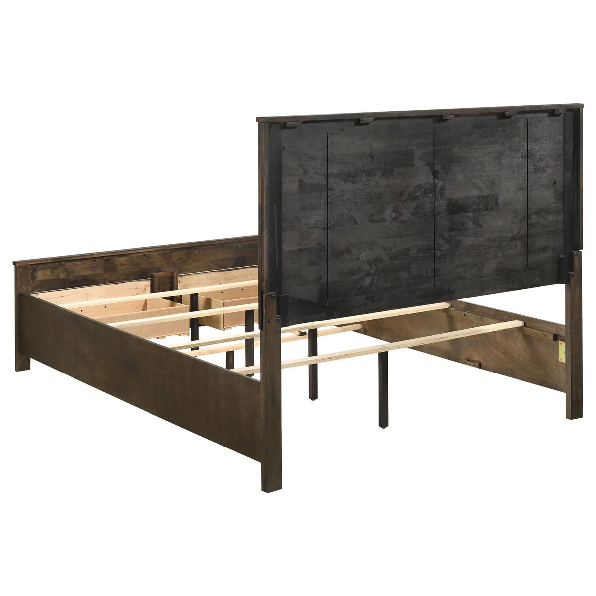 King Storage Bed Rustic Golden Brown E945
