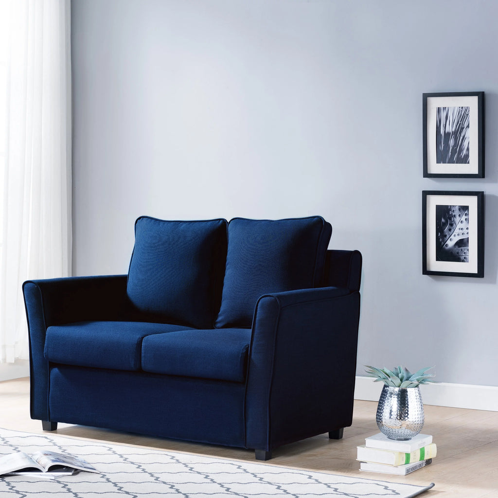 Dark Grey Faux Leather Loveseat K439