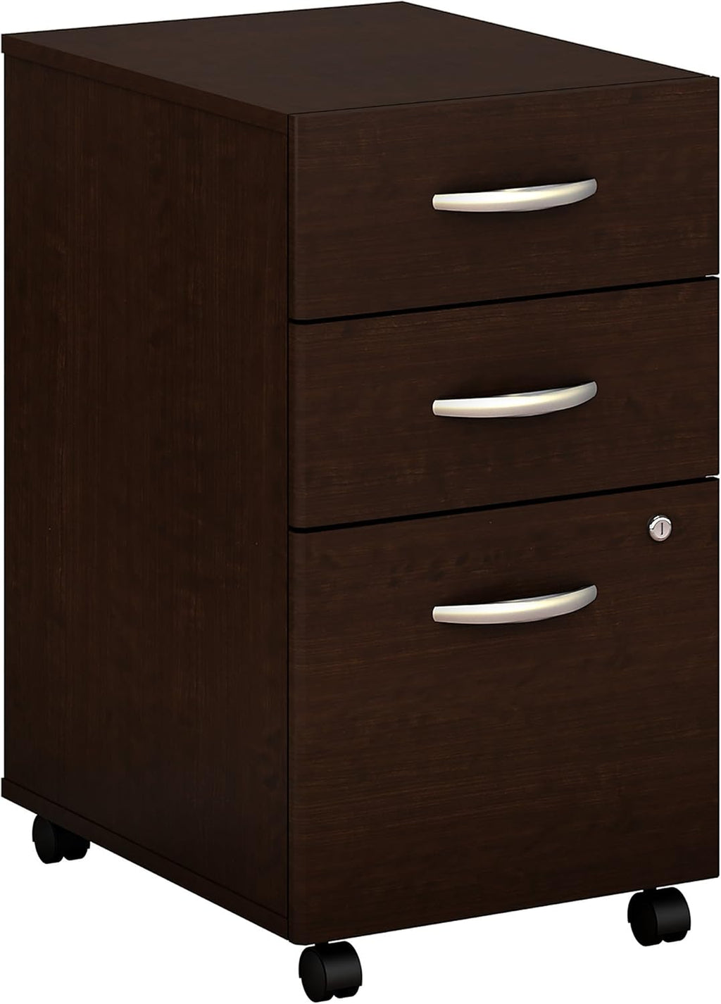 2 Drawer Mobile File Cabinet in Mocha Cherry T4359