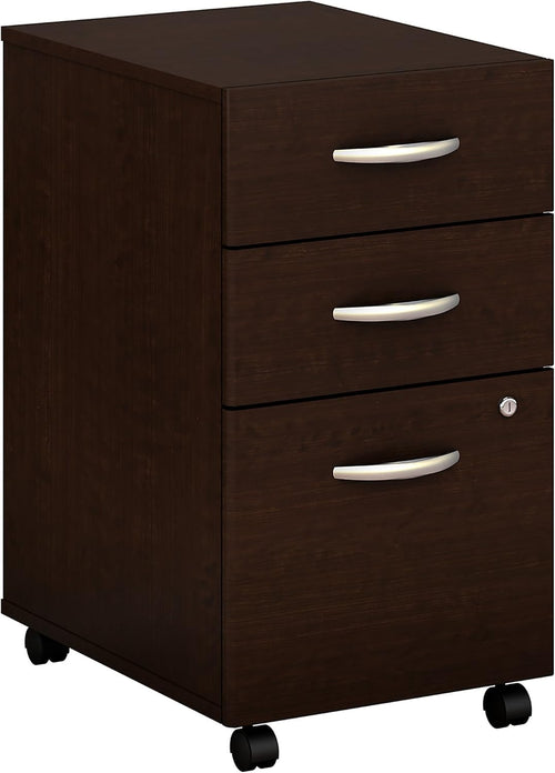 2 Drawer Mobile File Cabinet in Mocha Cherry T4359