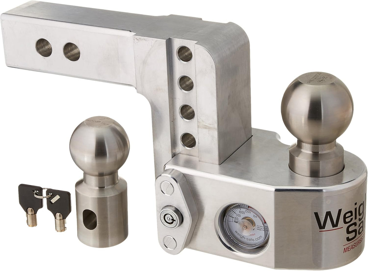 4 Drop Hitch Aluminum Trailer Hitch & Ball Mount with Built-in Scale P9788