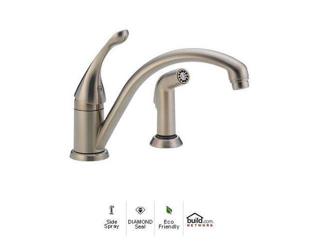 Stainless Steel Single Handle Kitchen Faucet with Spray D690