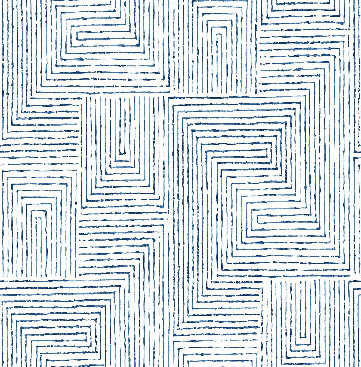 Indigo Geometric Wallpaper F968