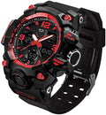 Men's Analog Sports Watch LED Military Digital Watch Electronic Stopwatch Large Dual Dial Time Outdoor Army Wrist Watch Tactical H529
