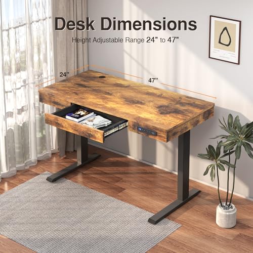 White 48 x 24 Inches Height Adjustable Electric Standing Desk C90723