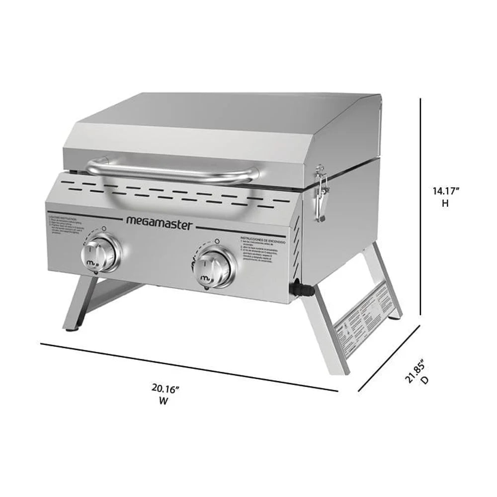 Stainless Steel 2-Burner Propane Gas Grill E165