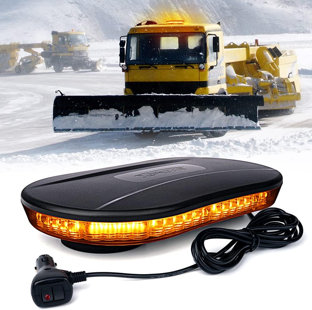 Green COB LED Rooftop Strobe Beacon Lights Bar, Magnetic Base, Pack of 2 O681