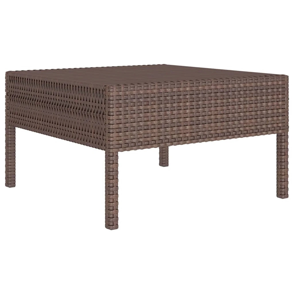 12 Piece Brown Poly Rattan Sectional Outdoor Furniture Set J725