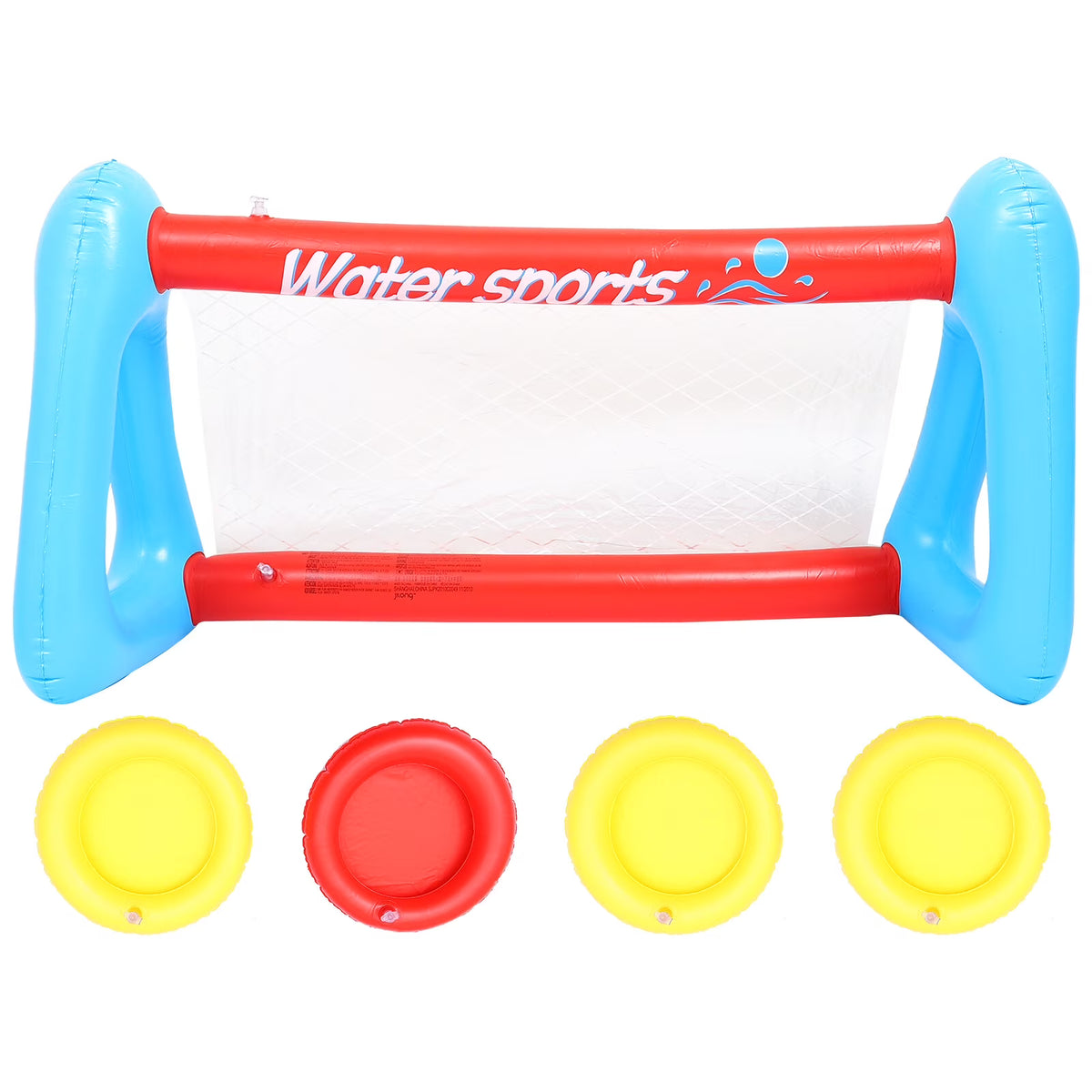 Inflatable Pool Float Set with Volleyball Net and Volleyballs W341