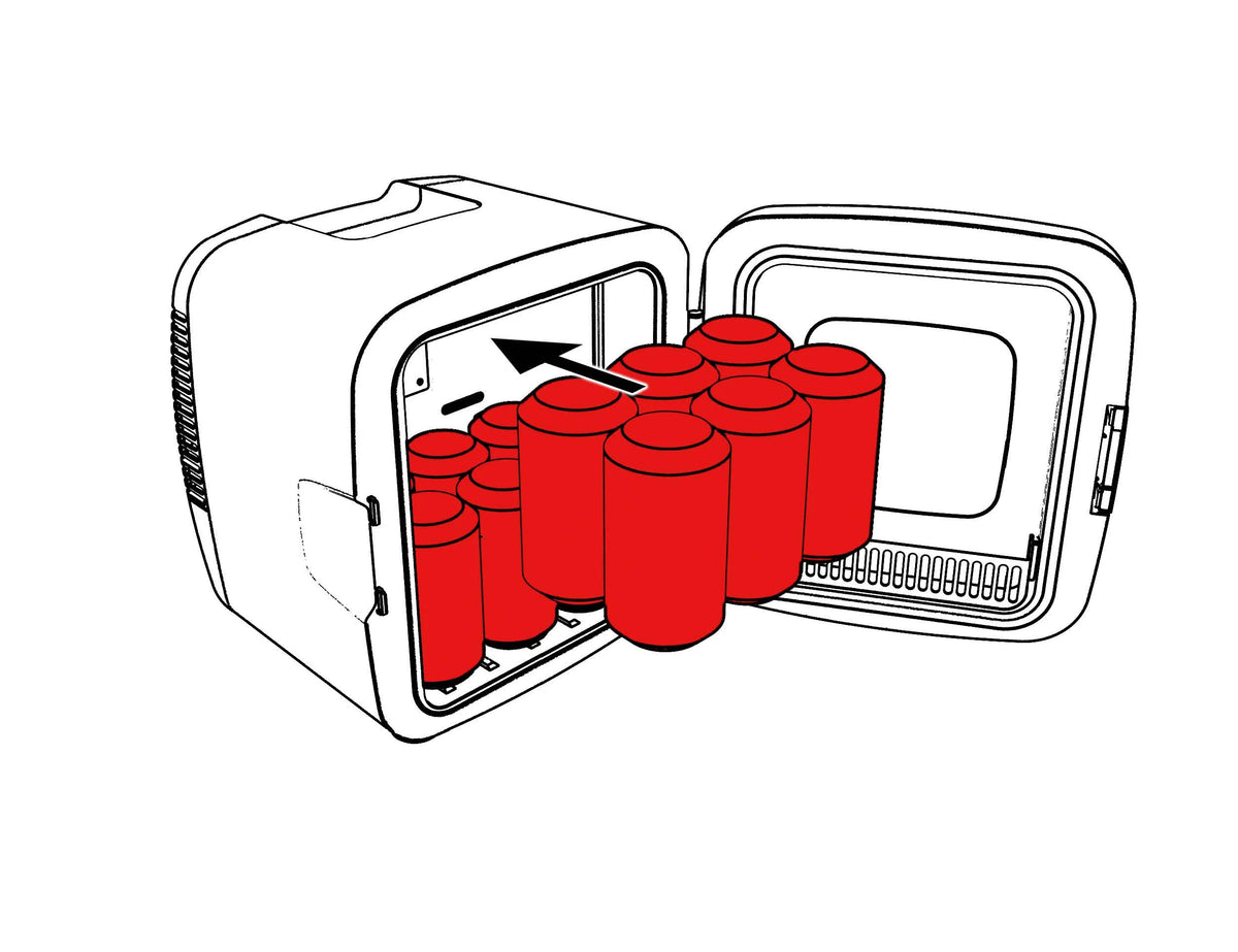 Red 12 Can Mini Beverage Cooler X32514