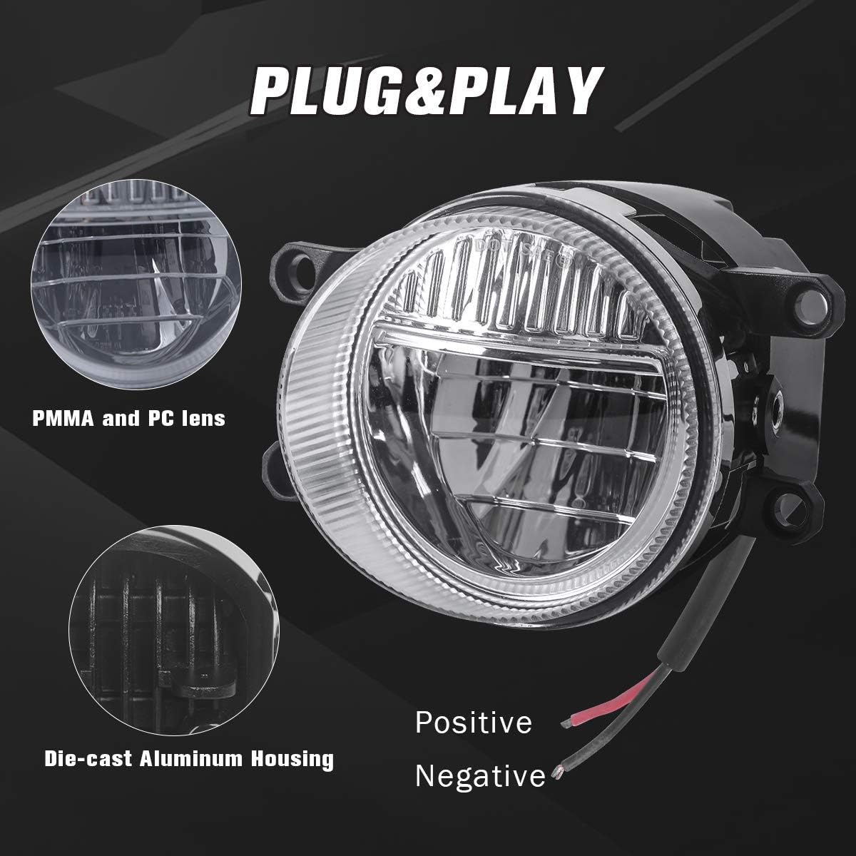 LED Fog Light Passenger and Driver Side 2PCS D1671