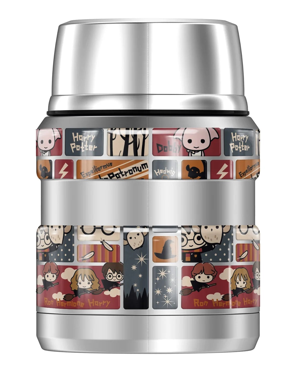 Stainless Steel Food Jar with Folding Spoon, 16oz G893
