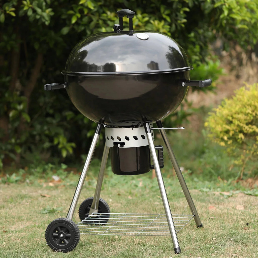 22" Portable Charcoal BBQ Grill, Black J37529