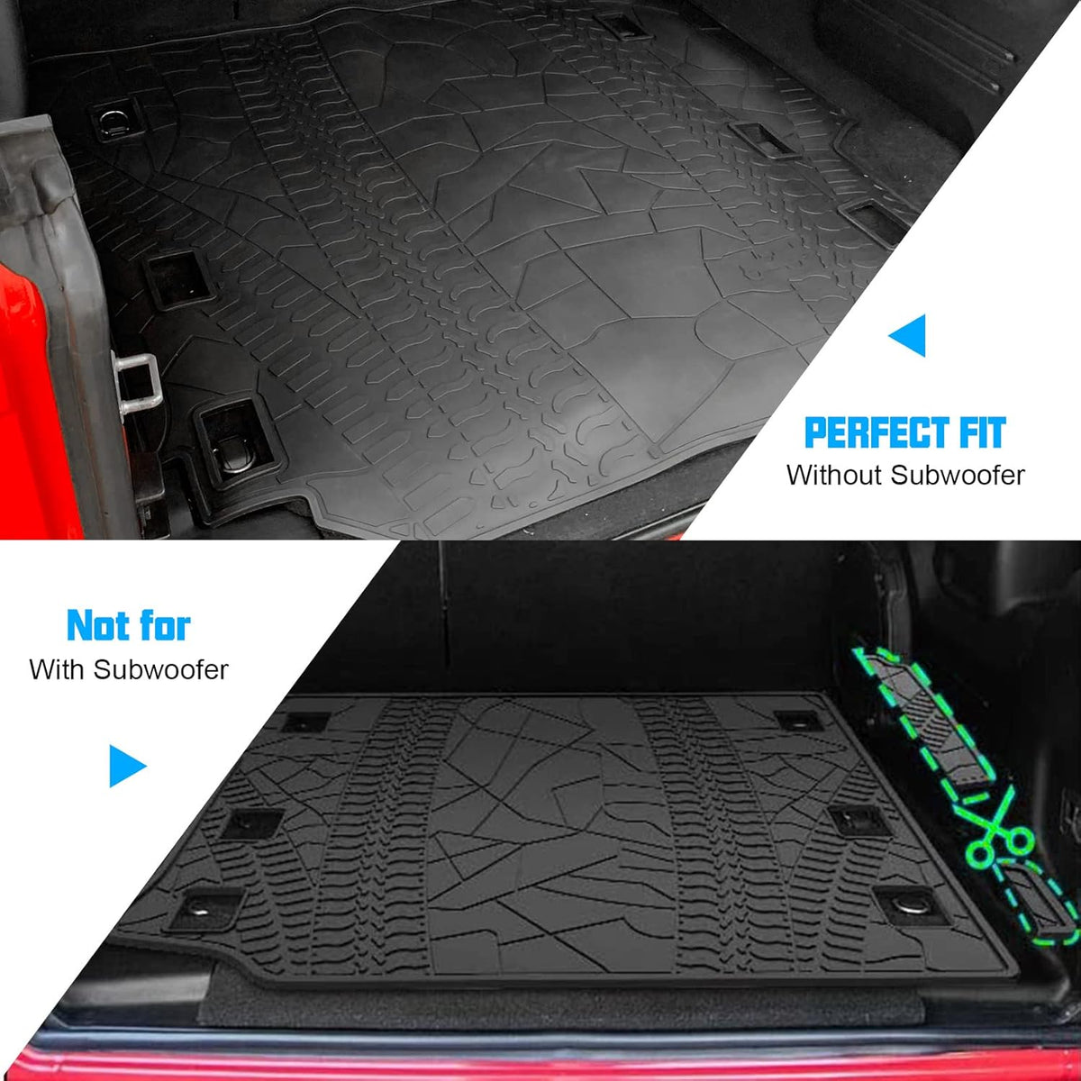 Black Rear Trunk Cargo Mat Trunk Liner Carpet Y846711