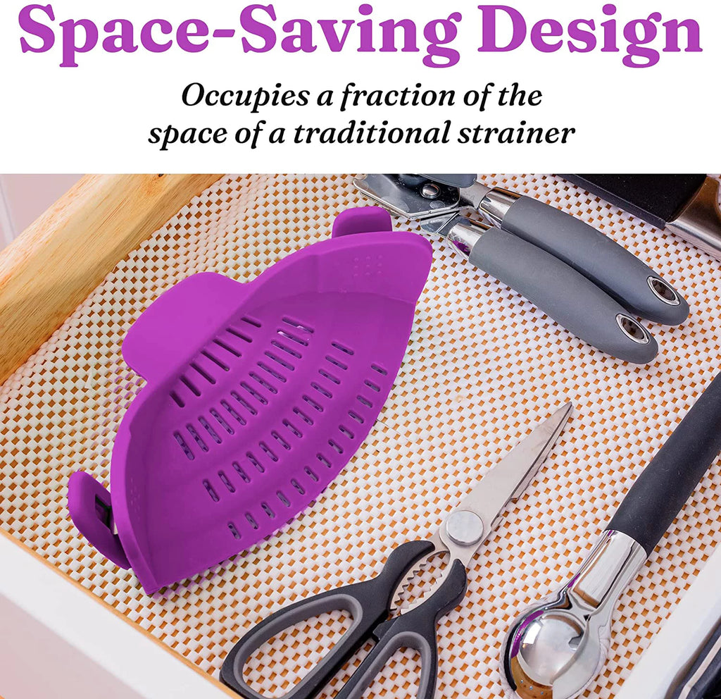 Adjustable Silicone Clip On Pot Strainer E493284