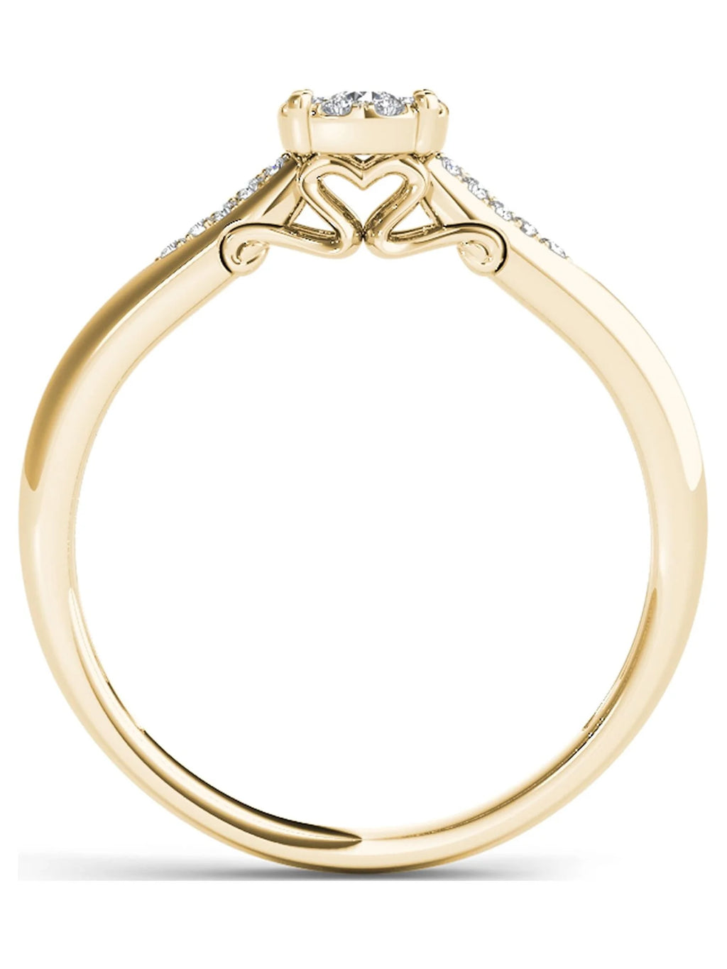 10K Yellow Gold Diamond Cluster Ring Z90964