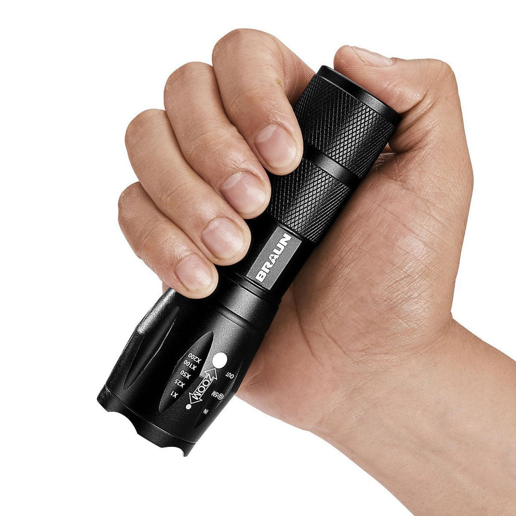 Black Tactical LED Flashlight L1237