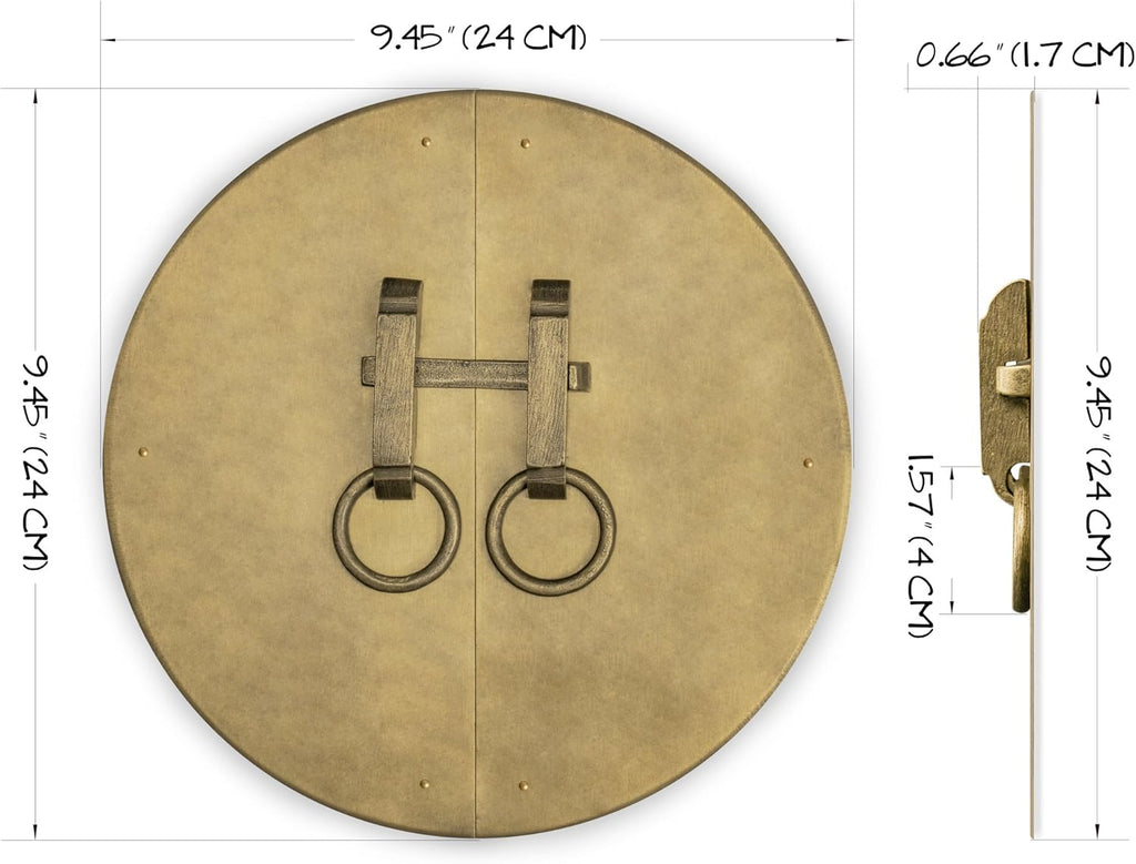 Brass Button and Zipper Cabinet Face Plate Hardware Set Z862