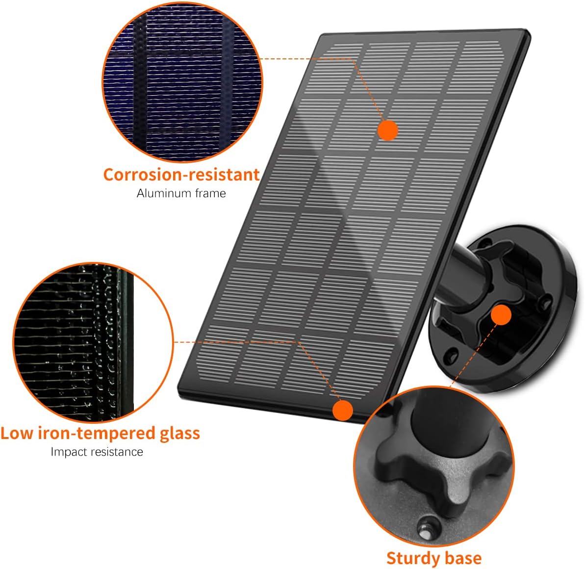 Waterproof 3.6W Solar Panel with 10FT Type-C Cable I7425