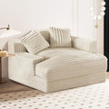 Oversized Chaise Lounge Sofa with 2 Throw Pillows D5539