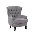 Fabric Wingback Chair Gray C6022