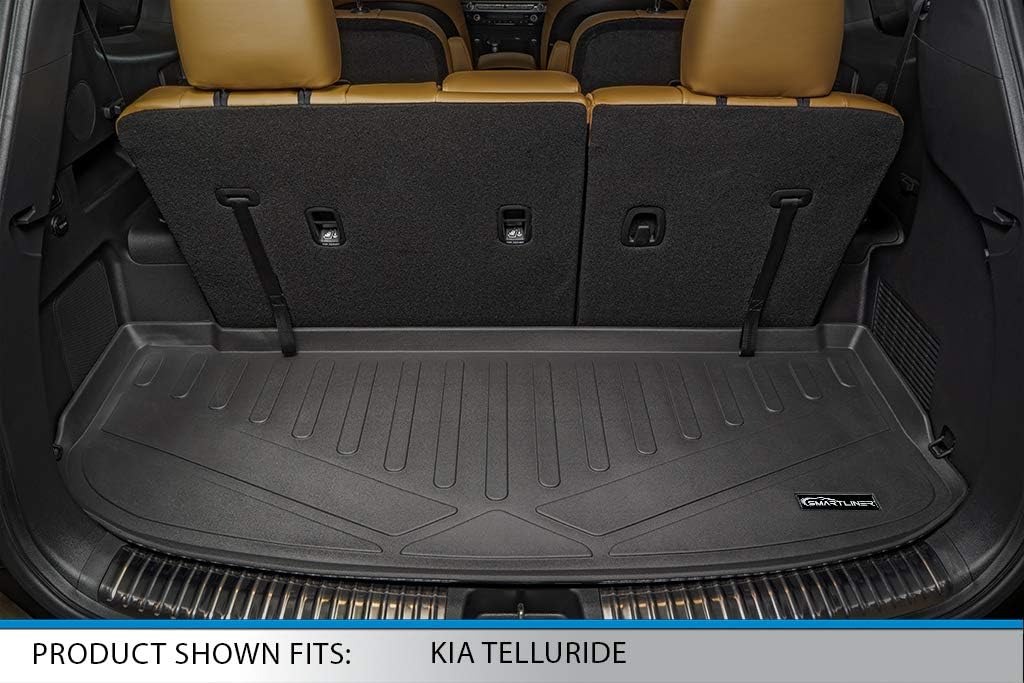 Black 3 Row & Both Cargo Liners Floor Mat Bundle E6000