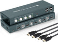 4x1 HDMI KVM Switch 4 Port Ultra HD 4K@30Hz USB 2.0 with 4 HDMI and USB Cables T516188
