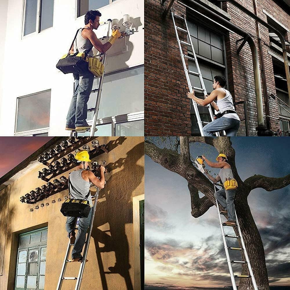 12FT Aluminum Telescoping Folding Ladder, 330lbs Max Load Capacity U2350