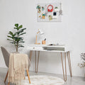 White Computer Desk with Drawer E2145