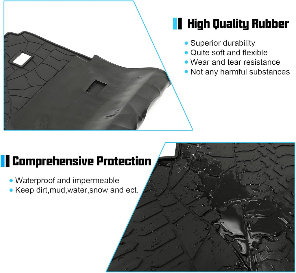 Black Rear Trunk Cargo Mat Trunk Liner Carpet Y846711
