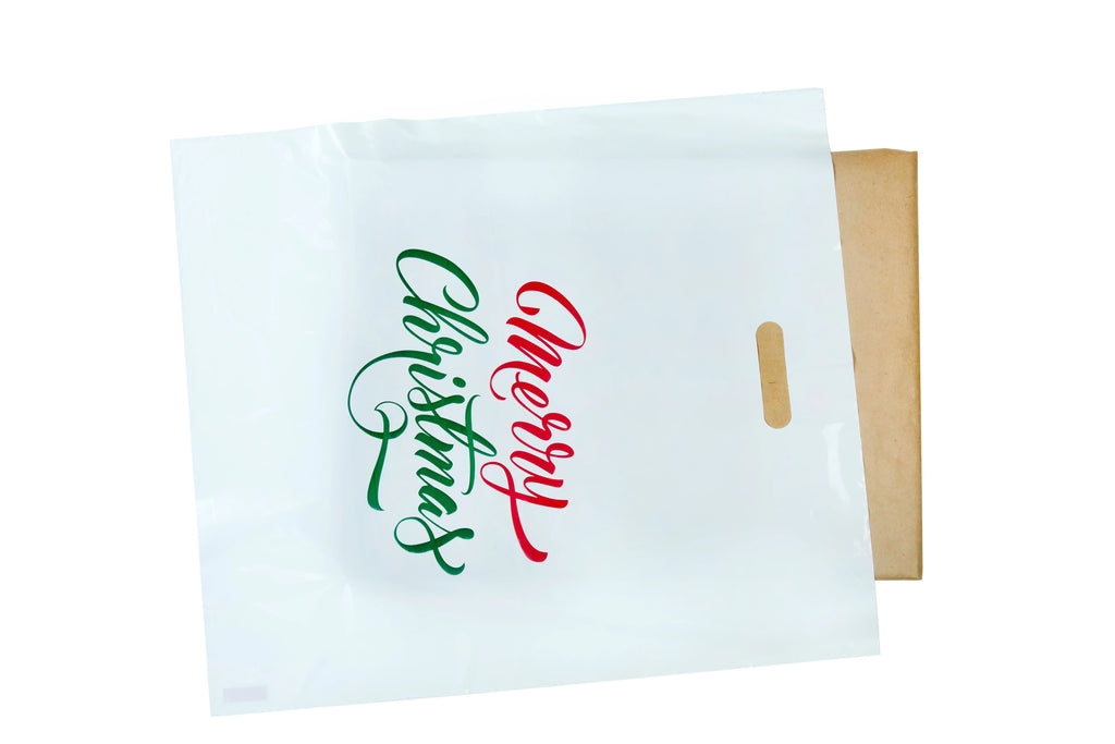 White 16x18 Gift Bags with Die Cut Handle 100 Pcs G4322