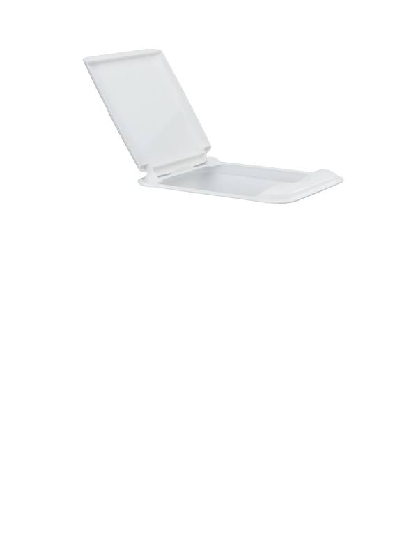White Plastic Pull Out Trash Can B3168
