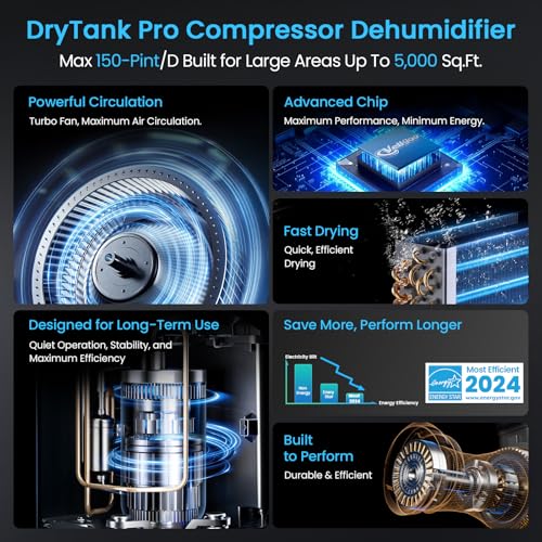 52 Pint/Day Dehumidifier with Drain Hose R708587