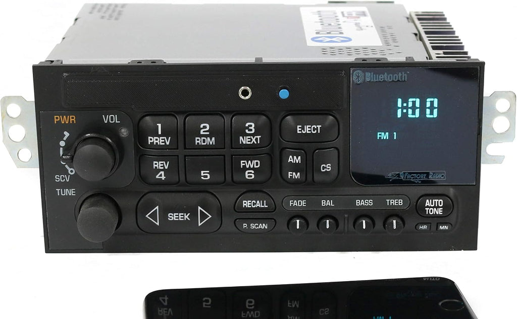 Factory AM FM Radio with Aux Input, Bluetooth and Cassette Controls O7090