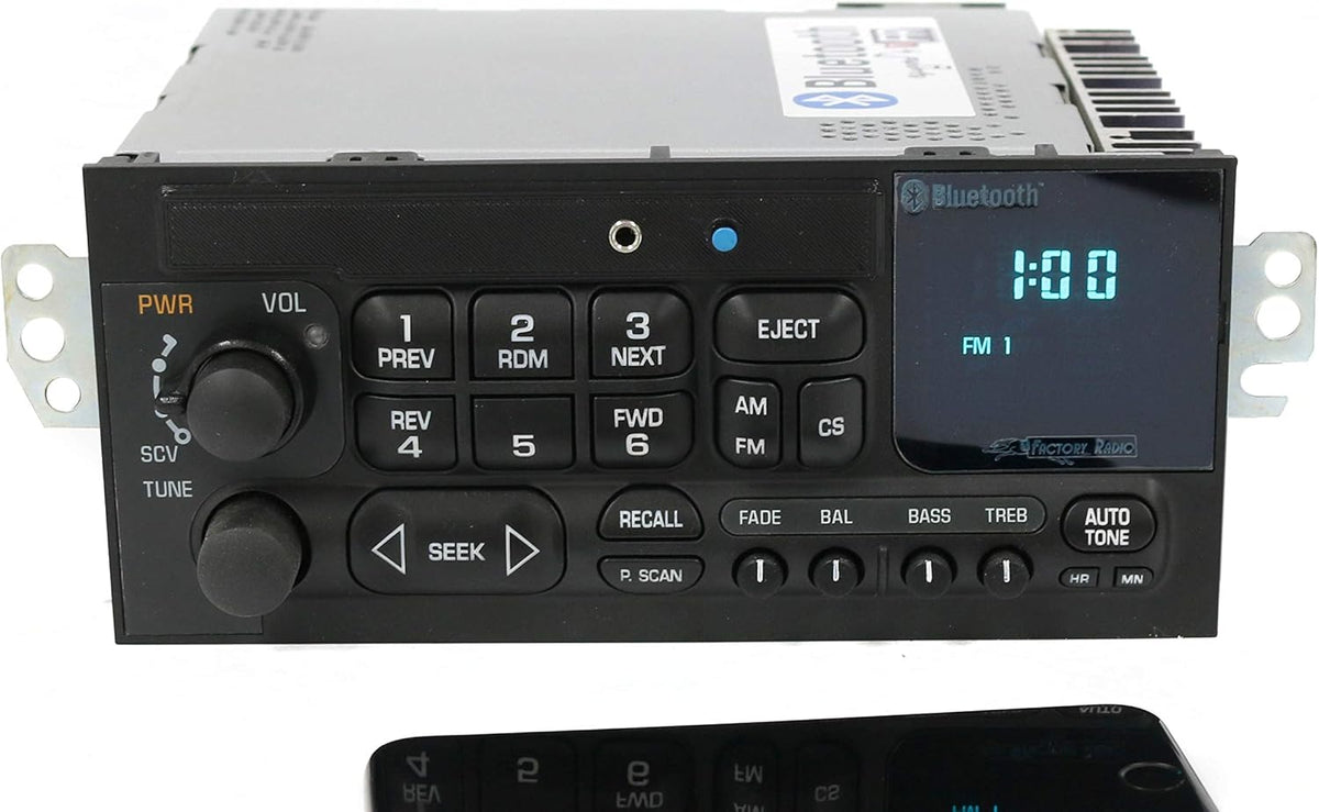 Factory AM FM Radio with Aux Input, Bluetooth and Cassette Controls O7090