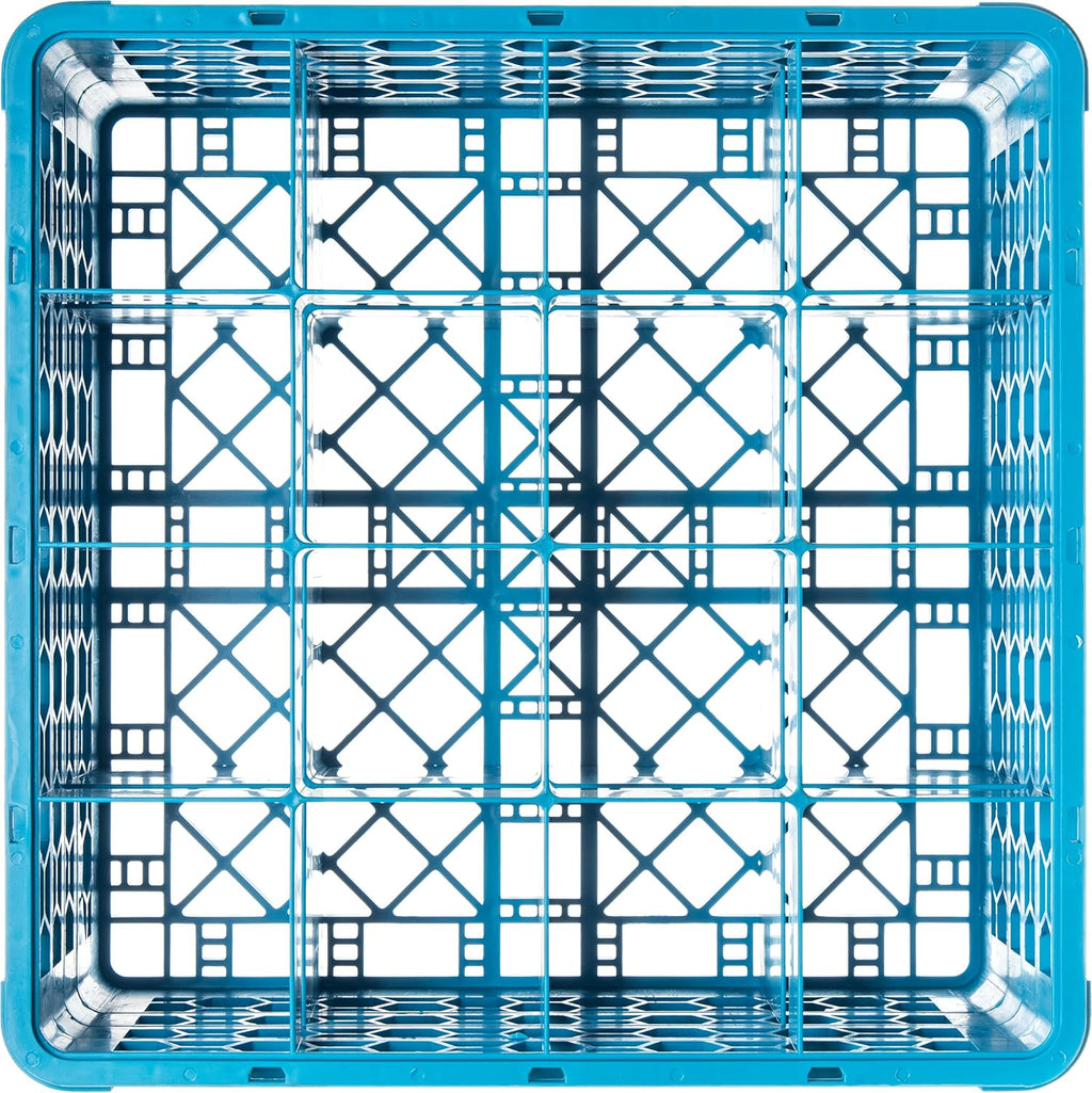 16 Compartment Glass Rack with 3 Extenders, Blue (Pack of 2) Q39972