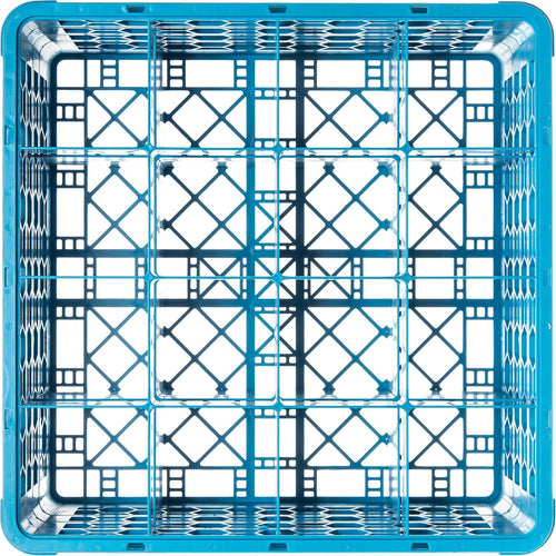 16 Compartment Glass Rack with 3 Extenders, Blue (Pack of 2) Q39972