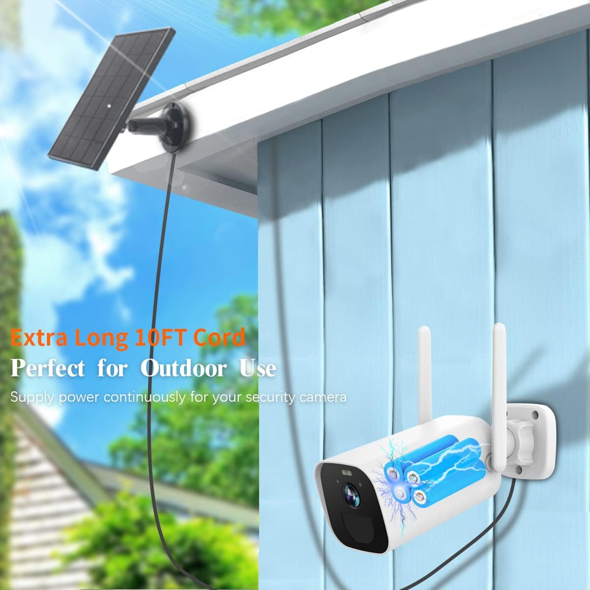 Waterproof 3.6W Solar Panel with 10FT Type-C Cable I7425