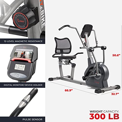 Recumbent Cross Trainer & Elliptical Machine with Arm Exercisers I8161