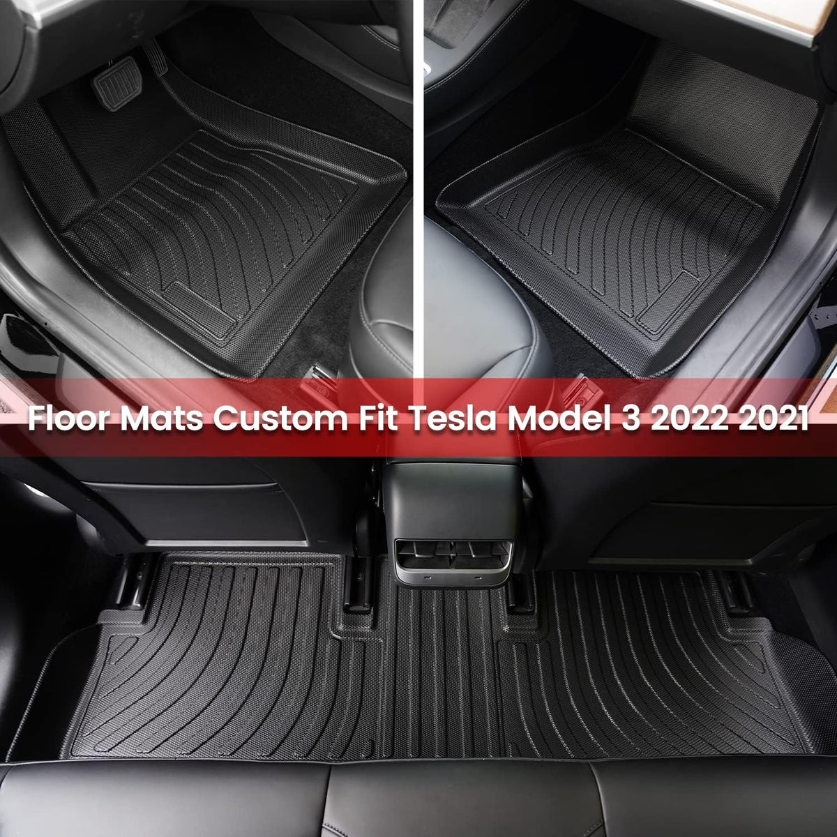 All Weather Anti-Slip Waterproof TPE Floor Mats Trunk Mat J8066