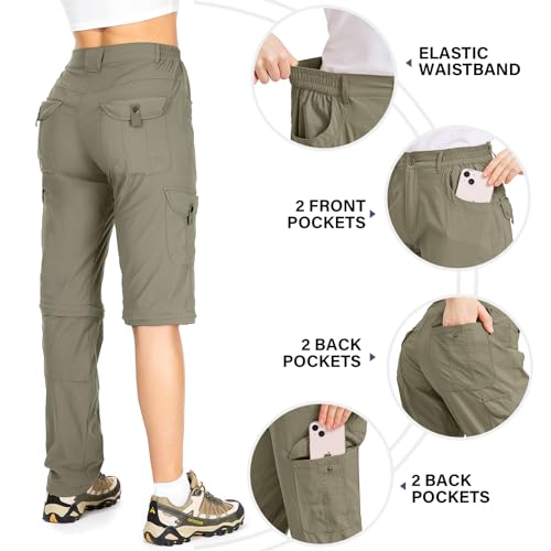 Women's Convertible Quick Dry Lightweight Zip Off Hiking Pants N399408