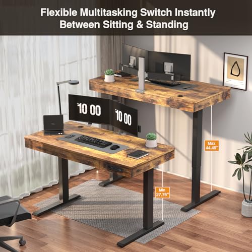 White 48 x 24 Inches Height Adjustable Electric Standing Desk C90723
