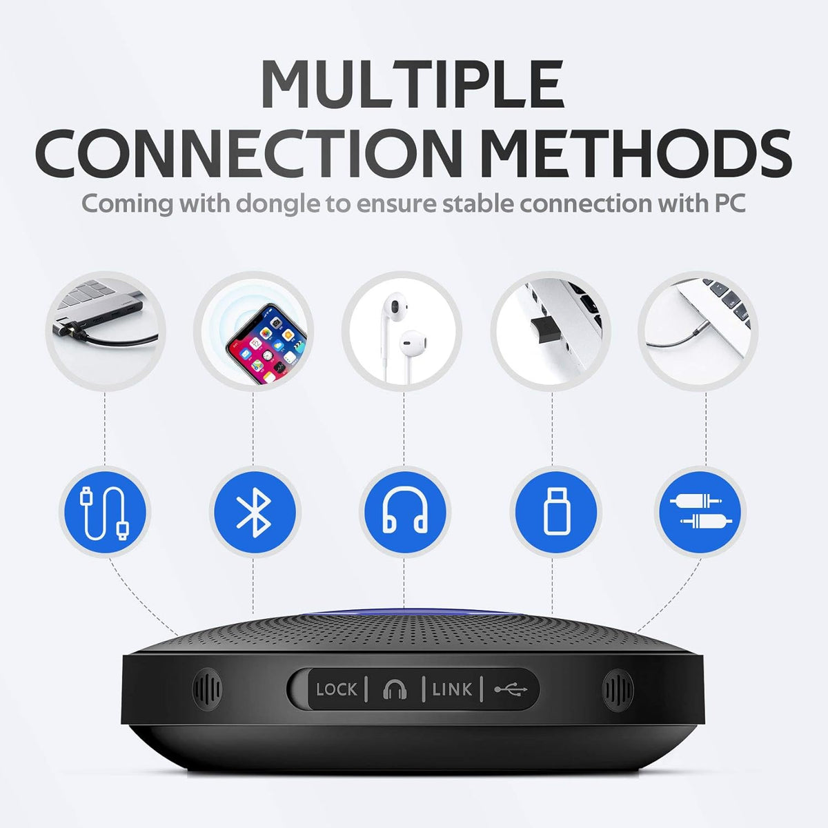 Bluetooth Speakerphone with 4 Directional Mics Z66125