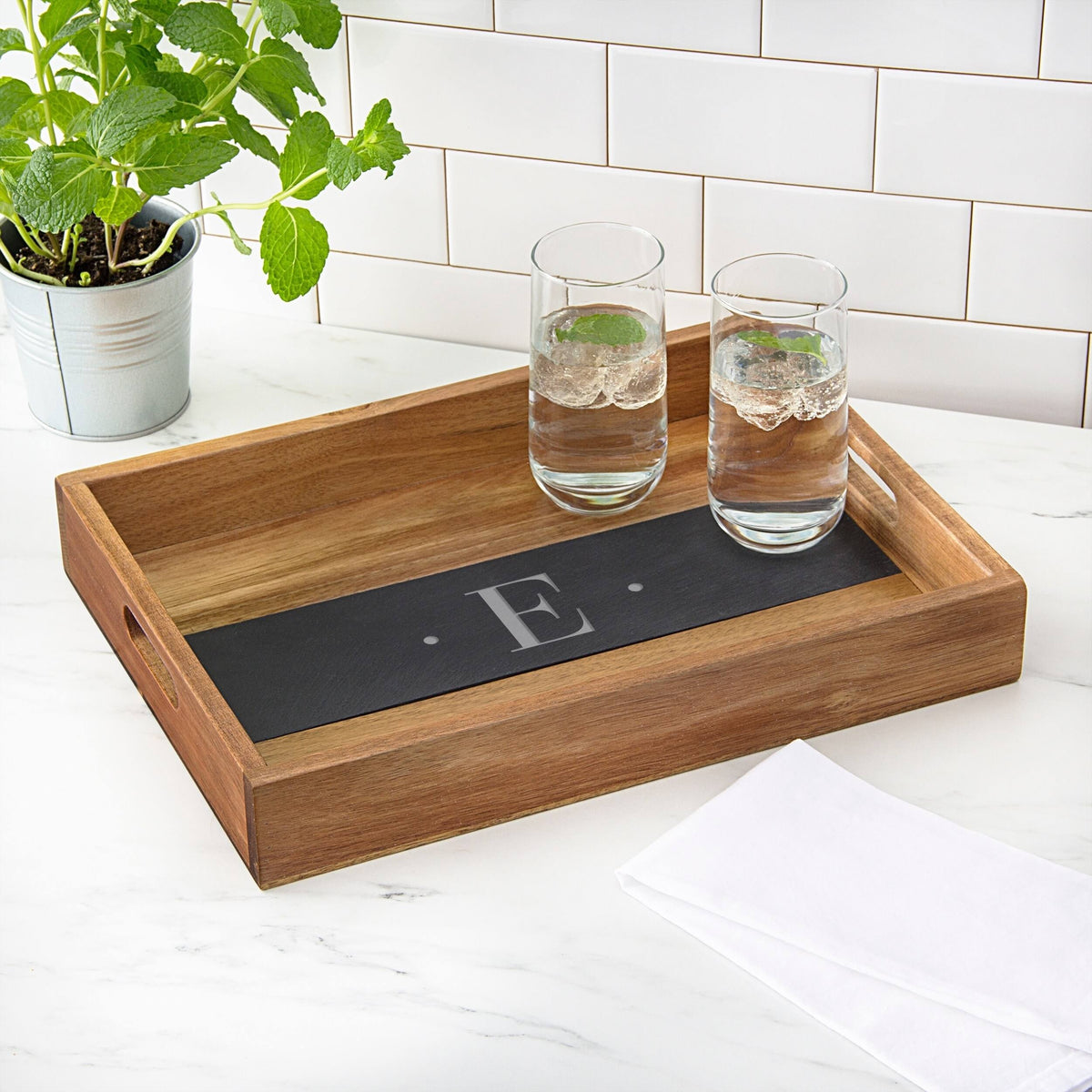 Acacia and Slate Tray Y763258
