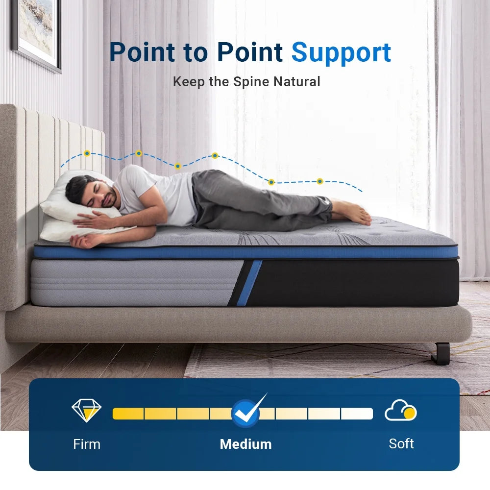 10 inch Queen Size Hybrid Mattress T981679