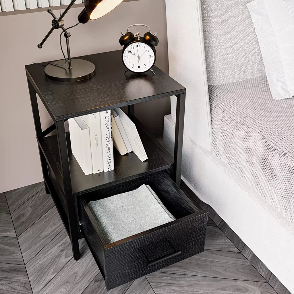 Black End Tables With Drawer G630