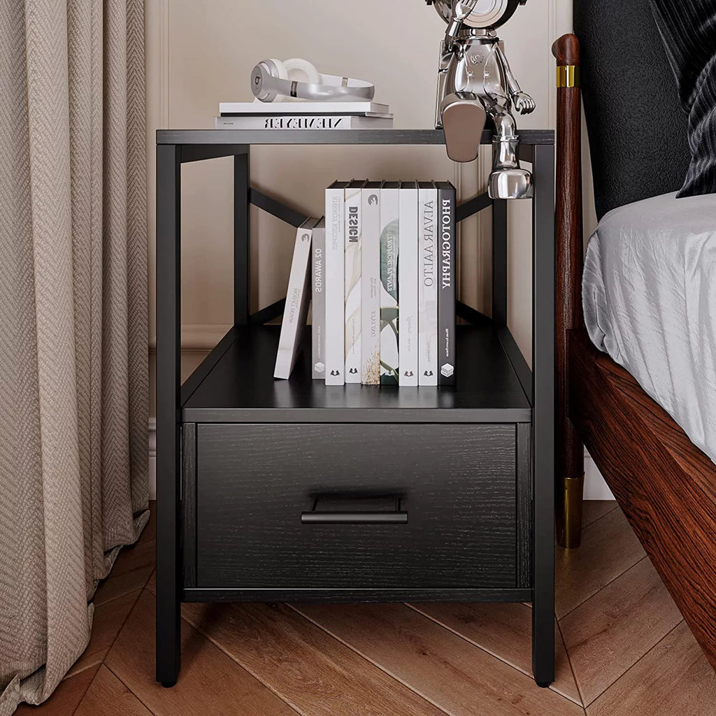 Black End Tables With Drawer G630