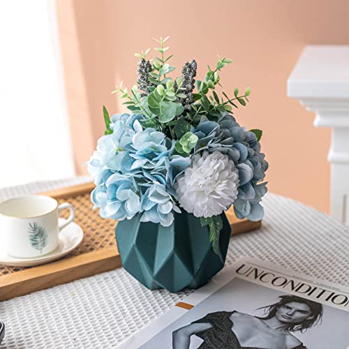 Blue Hydrangeas Artificial Flower in Vase V15159