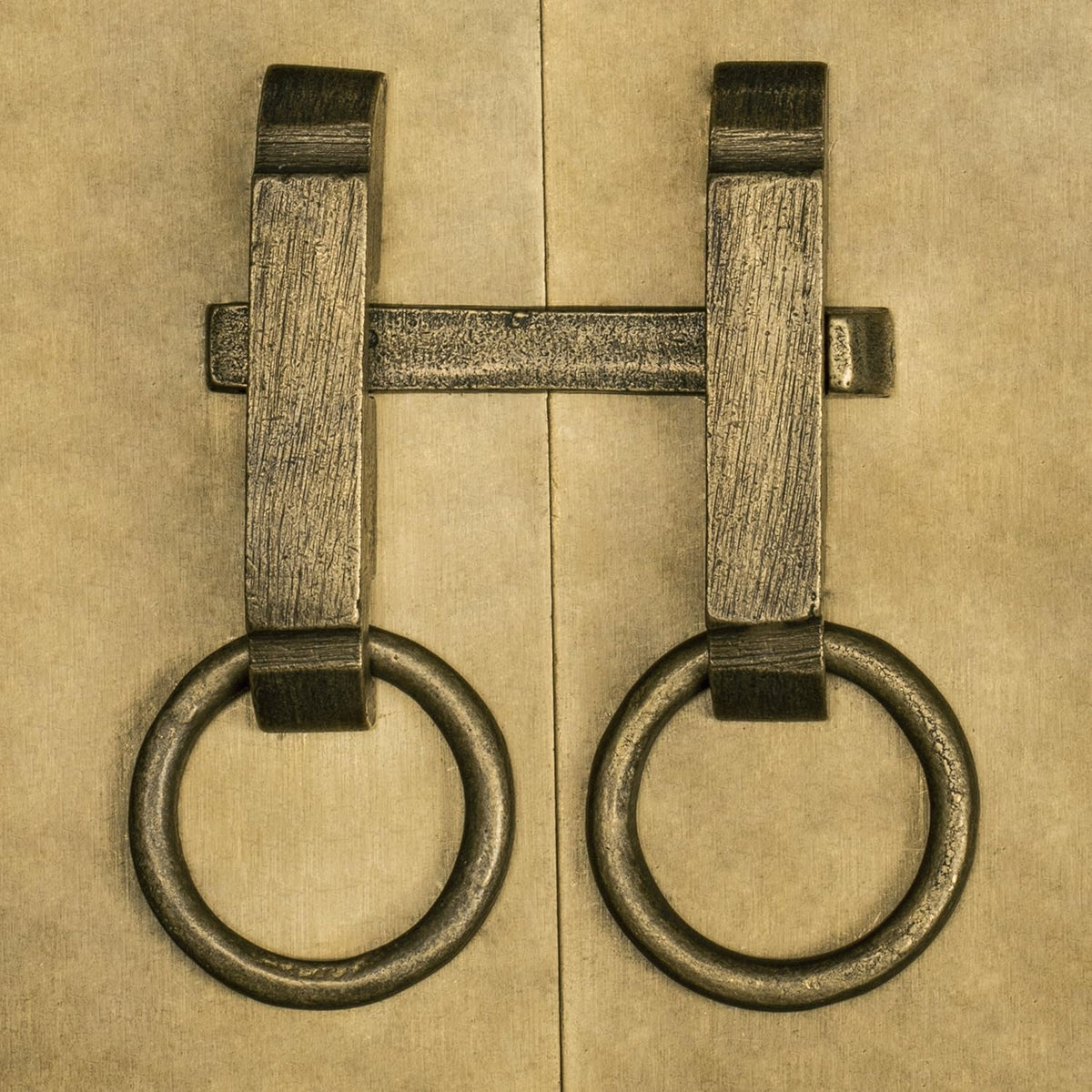 Brass Button and Zipper Cabinet Face Plate Hardware Set Z862