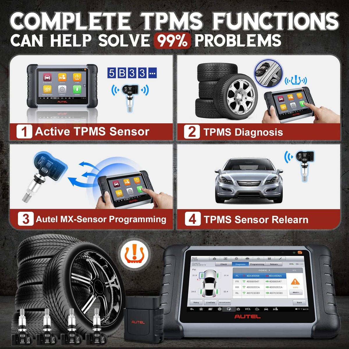 Diagnostic Scan Tool with 4 MX-Sensor G90983